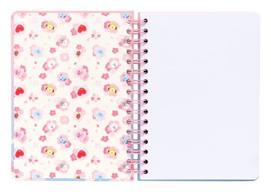 BT21 Cherry Blossom A5 Hardcover Notebook 180 Pages alternate view