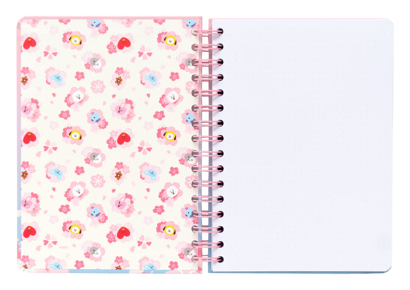 BT21 Cherry Blossom A5 Hardcover Notebook 180 Pages alternate view