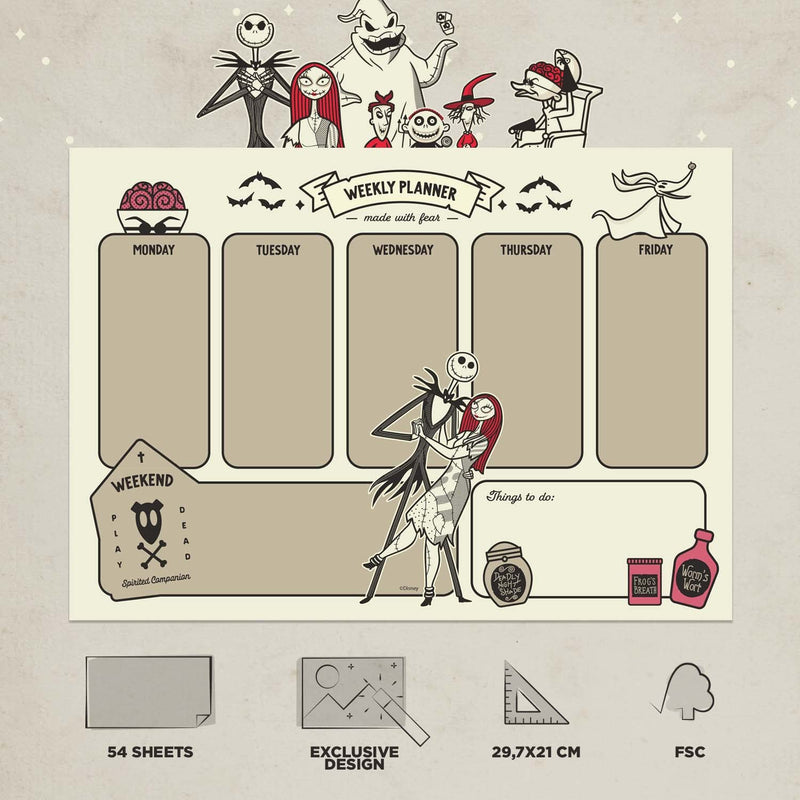Disney The Nightmare Before Christmas A4 Weekly Planner view 3