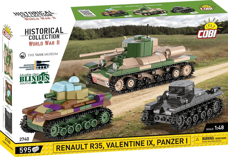 Cobi 2740 World War II 3 Tank Pack 595 pcs