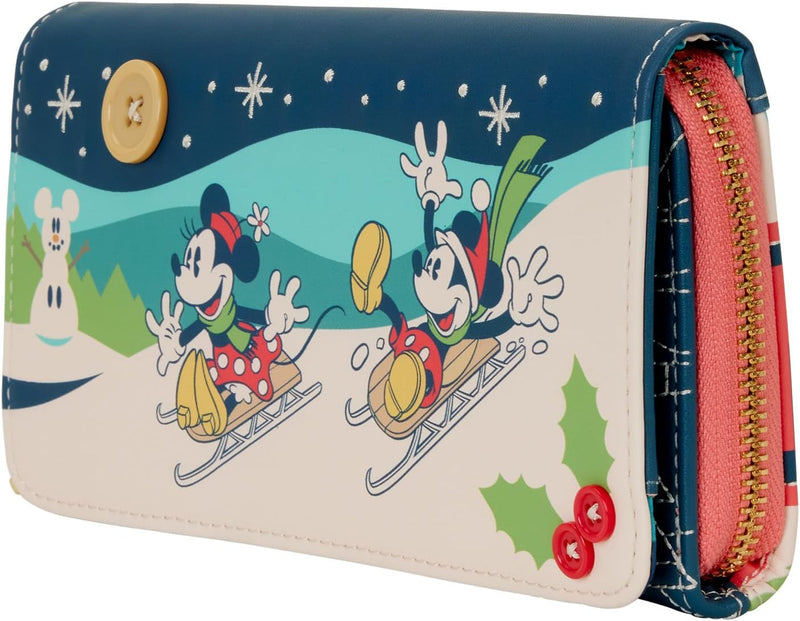 Loungefly - Disney Mickey & Minnie Holiday Flap Wallet alternate view