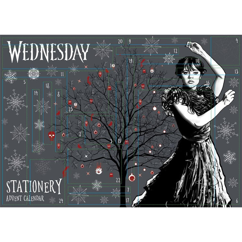 Wednesday Addams Stationery Set Advent Calendar