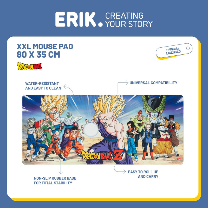 Dragon Ball Z Cell Saga XL Mouse Mat, side angle