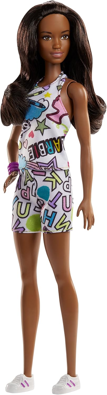 Barbie Crayola Colour-In Fashion Doll, side angle