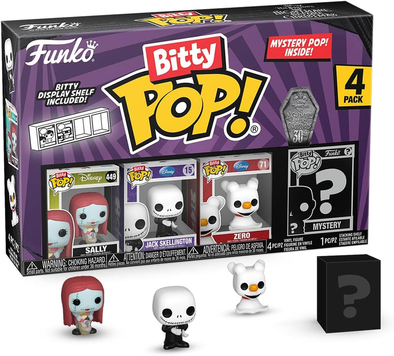 The Nightmare Before Christmas Funko Bitty Pop! 4-Pack with Sally, Jack Skellington and Zero