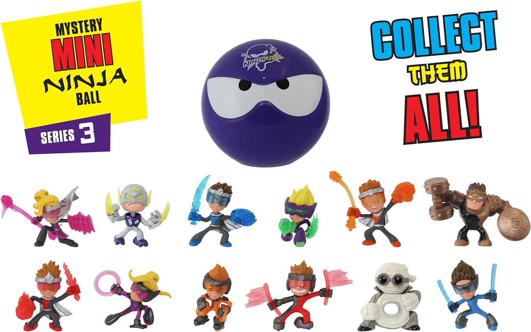 Mystery Ball Series 3 Ninja kidz Collectible Mini Ninja Head