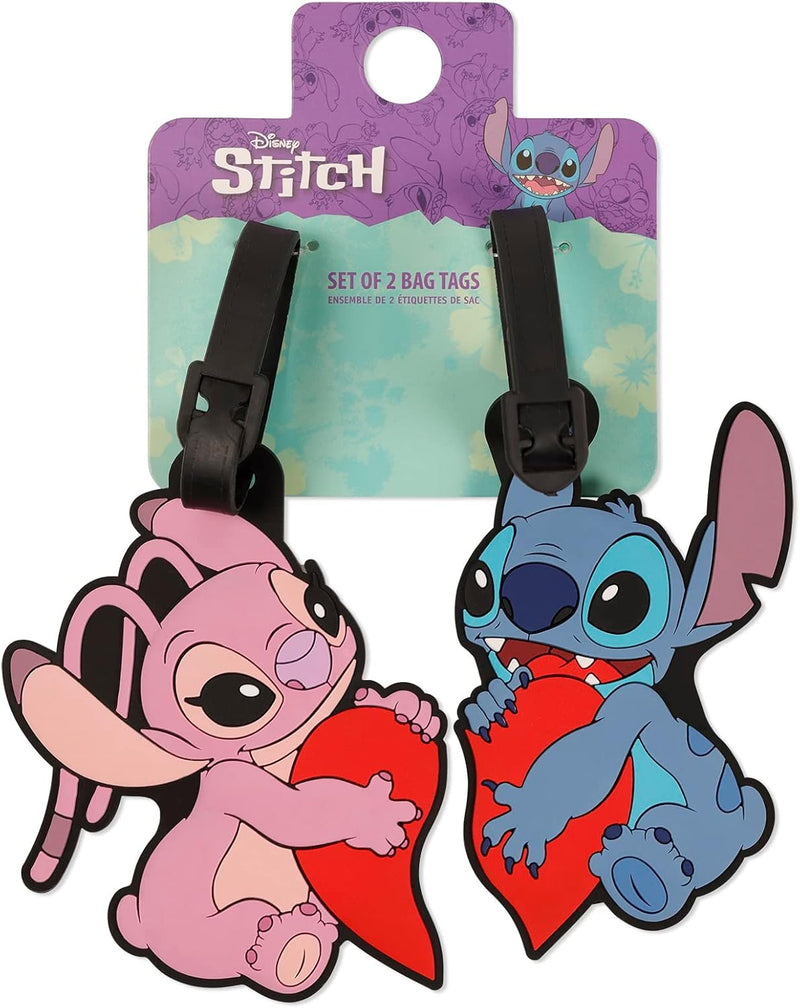Disney Angel & Stitch Love Heart Luggage Tag Set - Image 4