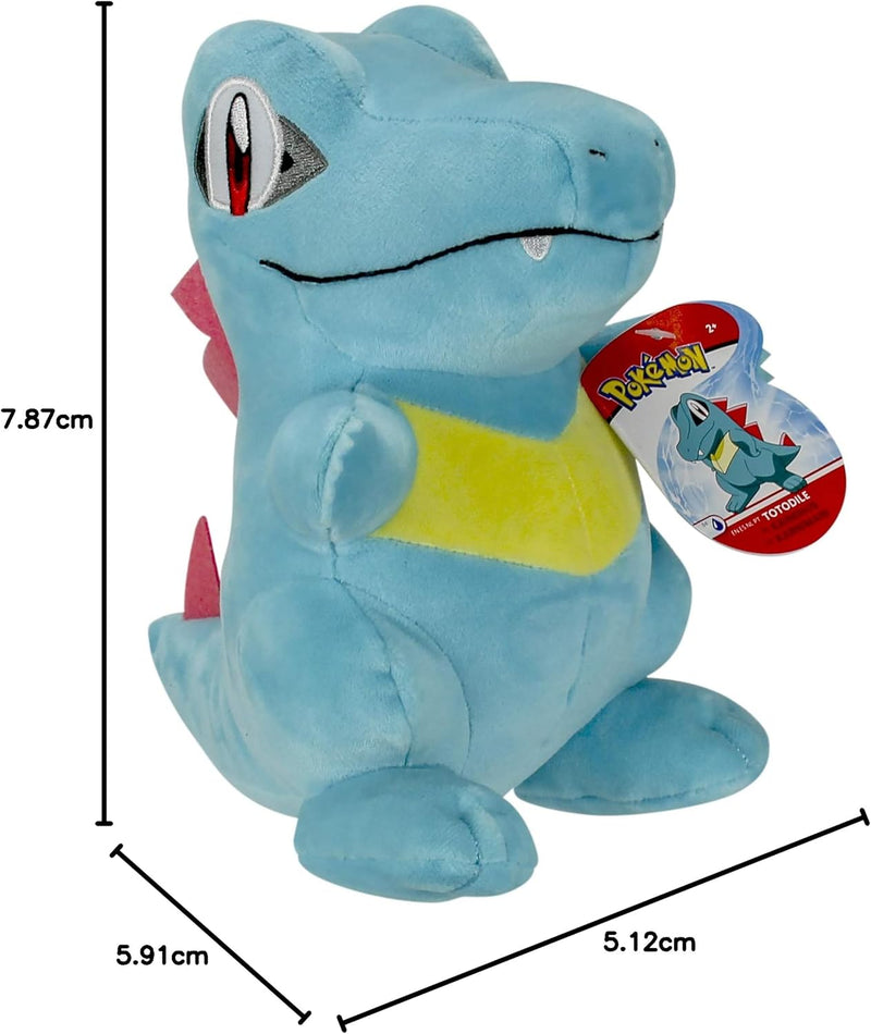 Pokemon 8 Totodile Plush, side angle