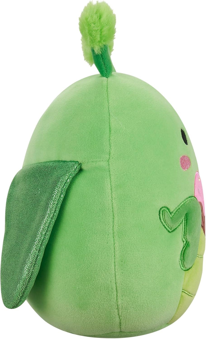 Squishmallows Trenton the Green Praying Mantis Valentine's 7.5 Plush, in display