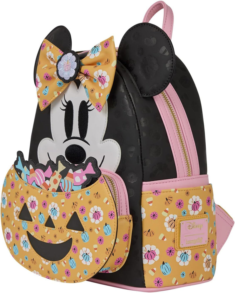 Loungefly - Disney Minnie Mouse Pumpkin Mini Backpack side angle