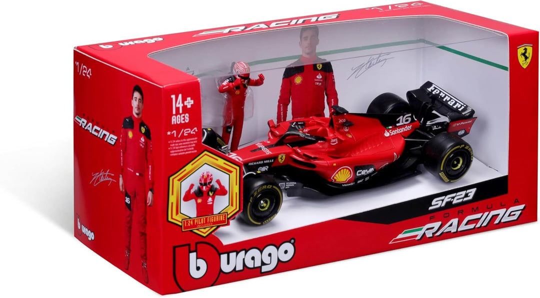 Formula 1 Ferrari SF-23 Charles Leclerc Official Diecast Model with Driver Figure