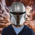 Star Wars Hasbro The Mandalorian Electronic Mask, side angle