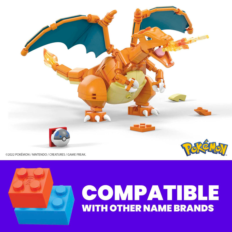 Mega Construx Pokémon Charizard Wonder Builders Construction, in display