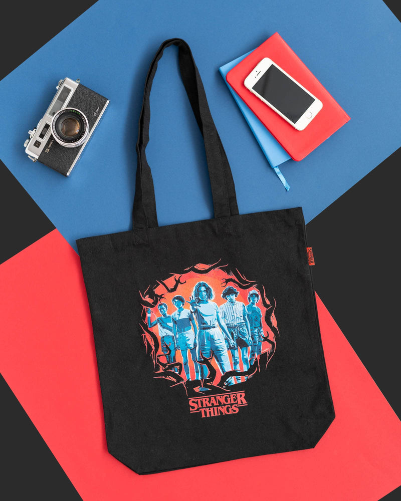 Stranger Things Characters Tote Bag design detail
