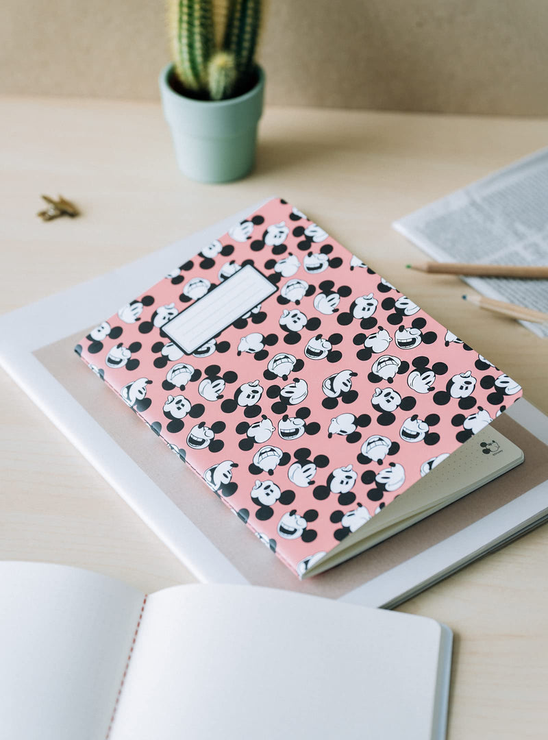 Disney Mickey 100th Anniversary Pack of 3 A5 Notebooks close up detail