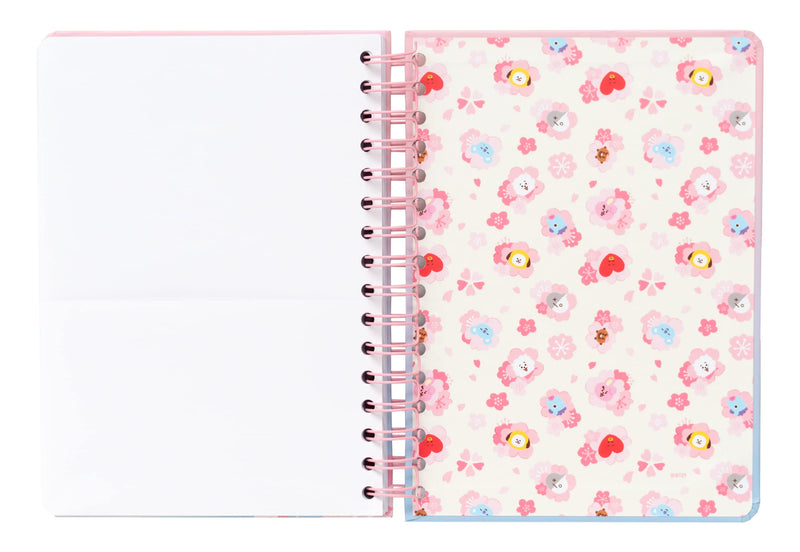 BT21 Cherry Blossom A5 Hardcover Notebook 180 Pages side angle