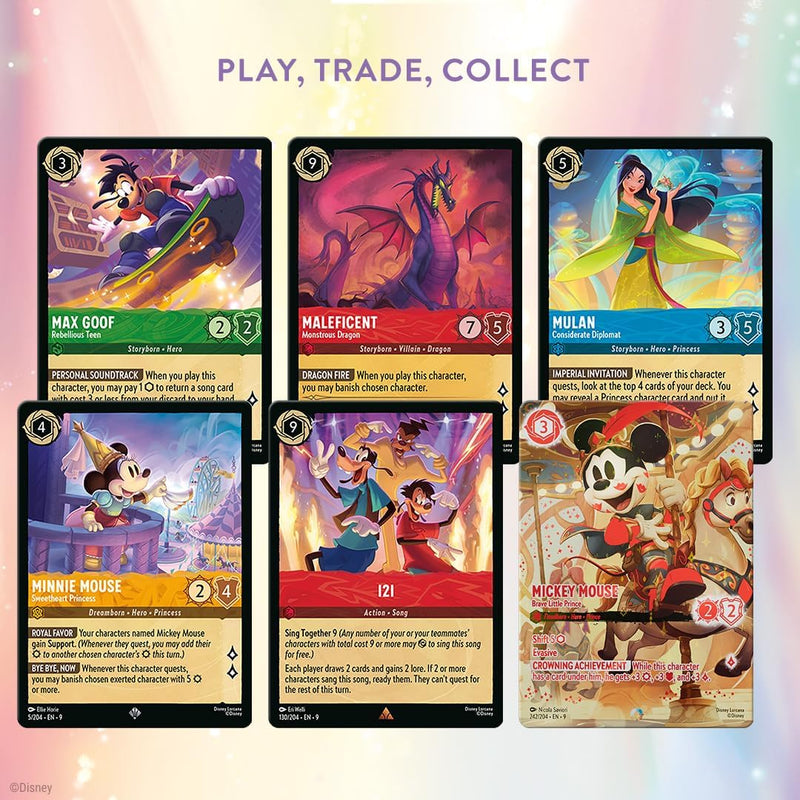 Disney Lorcana Trading Card Game - Fabled Booster Pack Display (24) - Set 9, side angle