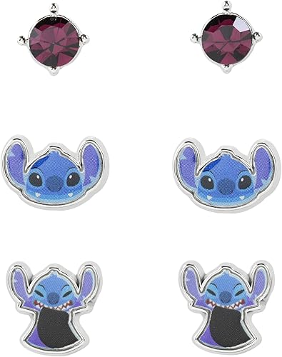 Disney Lilo & Stitch Trio Brass Earring Set