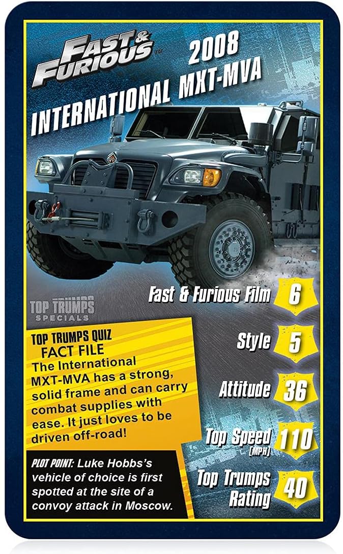 Top Trumps Specials Fast & Furious Card Game