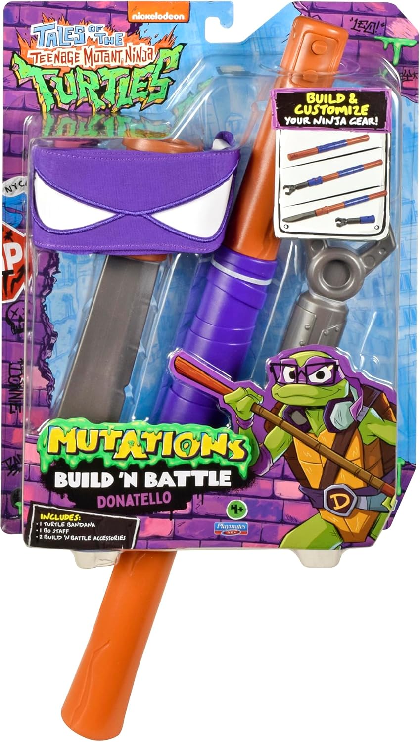 TMNT Tales Of The Teenage Mutant Ninja Turtles Mutation Build N Battle Donatello's Weapons