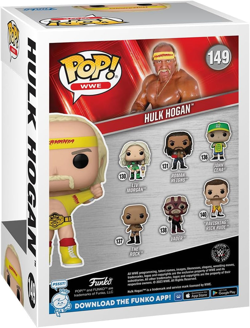 Funko Pop! WWE: Hulk Hogan hulkamania With Belt, size reference