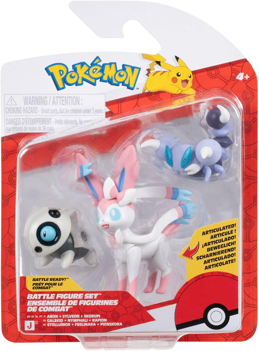 Pokemon - Aron, Sylveon & Skorupi Battle Figure Set