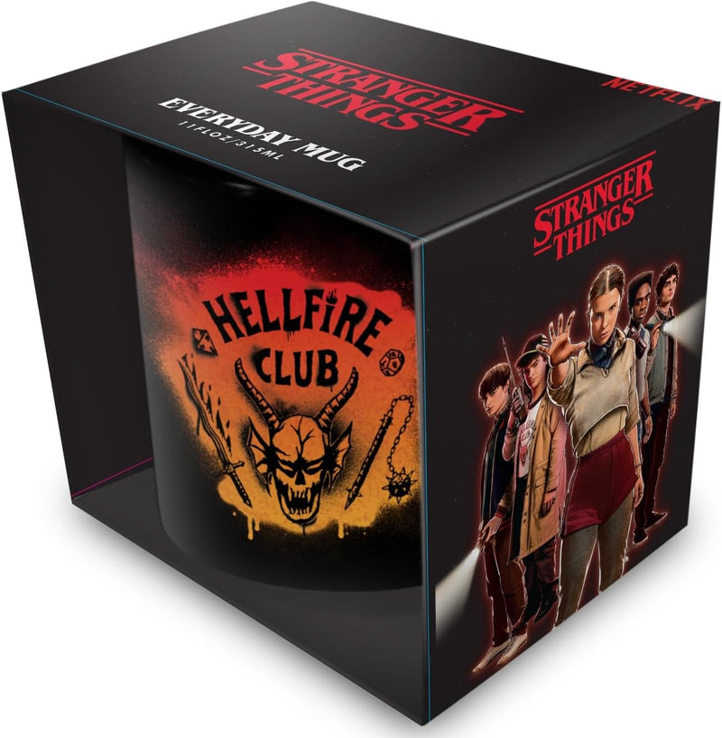 Stranger Things Hellfire Club Black Ceramic Mug 315ml