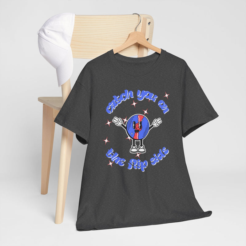 'Catch You On The Flip Side' Men's Vinyl T-Shirt, alternate view
