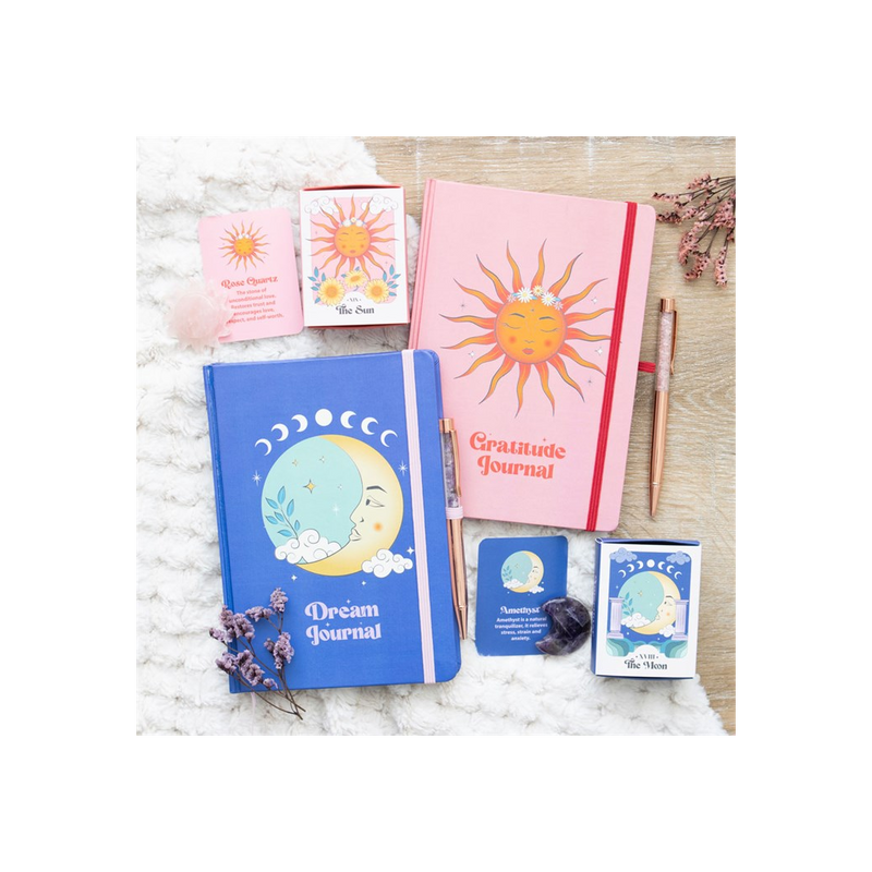 The Sun Gratitude Journal with Rose Quartz Pen