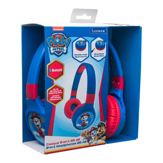 Paw Patrol 2 in 1 Bluetooth & Wired Foldable Headphones
