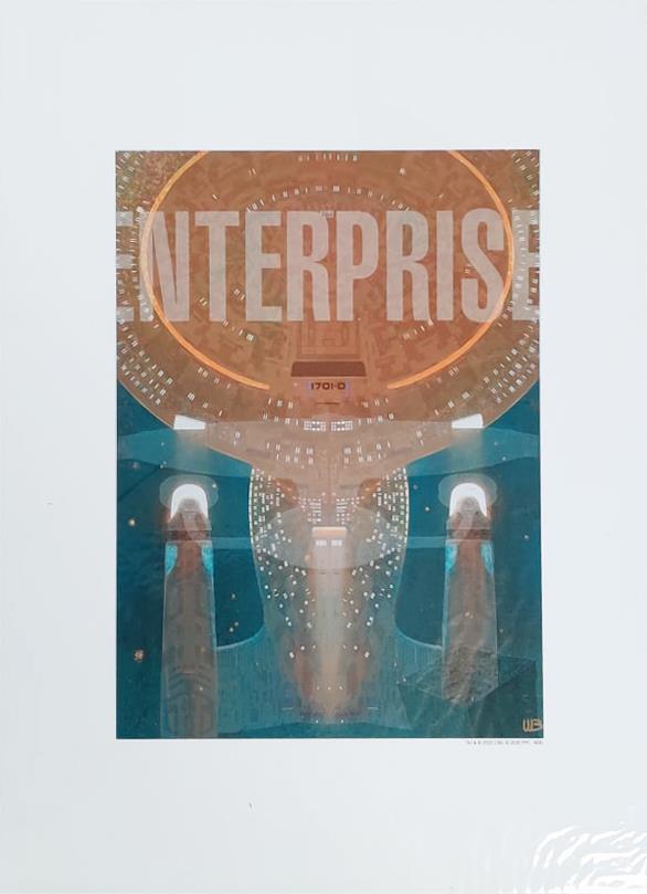 ✨ RARE PRINT: Enterprise-D Print by William Budge (Eaglemoss/Hero Collector) SPECIAL ISSUE #1, close-up detail
