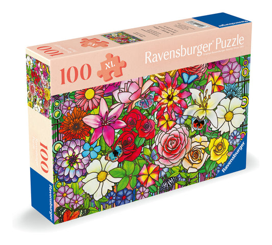 Tiffany Flowers 100 Piece Jigsaw Puzzle