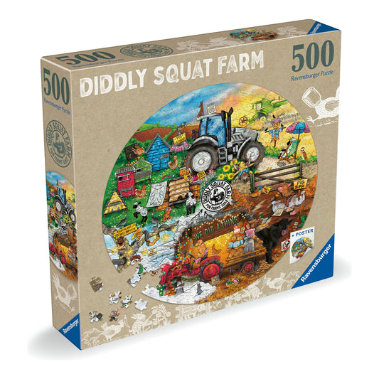 Diddly Squat Farm Circular 500 Piece Jigsaw Puzzle