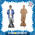 Sergio Agüero Height 173cm Lifesize Cardboard Cut Out With Mini, side angle