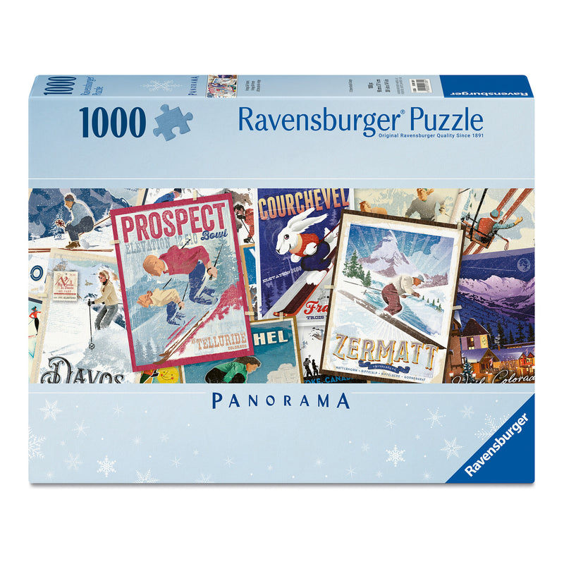 Retro Skiing 1000 Piece Jigsaw Puzzle