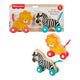 Fisher Price Wooden Push Along Animals Lion & Zebra
