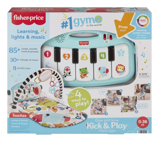 Fisher Price Glow and Grow Kick and Play Gym Blue