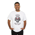 'Vinyl Ain't Dead' Skull Men's T-Shirt, close-up detail