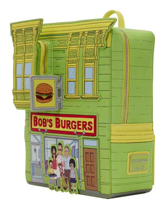 Loungefly - Bob's Burgers Restaurant Mini Backpack, side angle