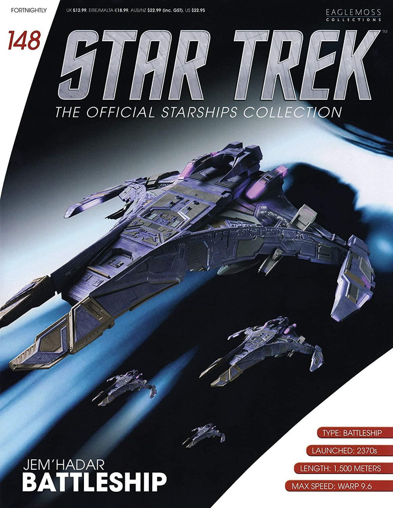 Jem'Hadar Battleship Model Diecast Ship STDC148 (Eaglemoss / Star Trek), packaging shot