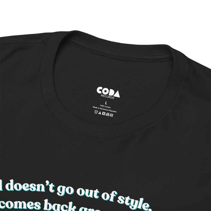 'Vinyl Doesn't Go Out Of Style' Men's T-Shirt, rear view