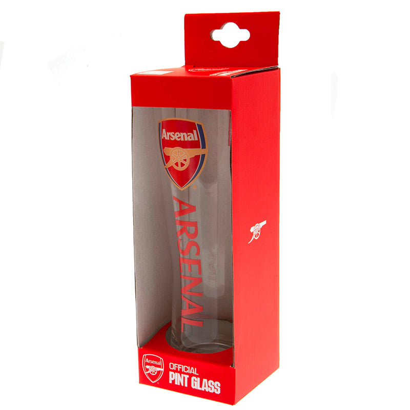 Arsenal FC Tall Beer Glass, alternate view