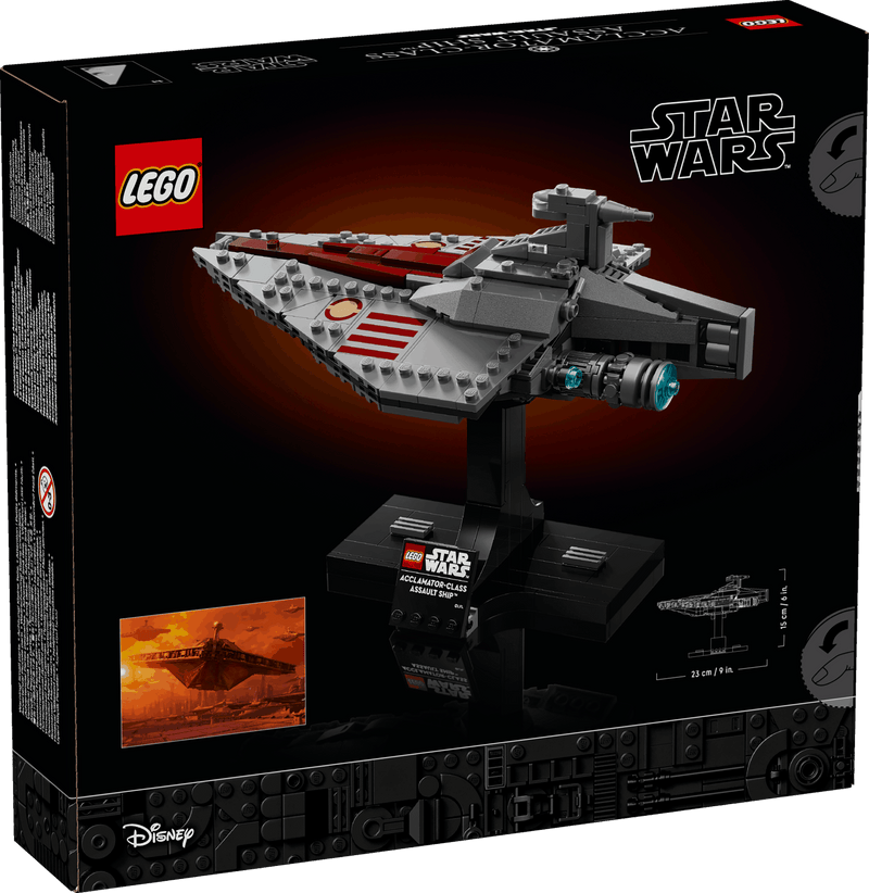 Lego Star Wars 75404 Acclamator-Class Assault Ship for Adults Ages 18+, in display