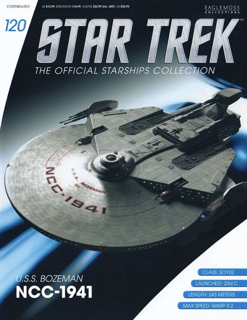 U.S.S. Bozeman NCC-1941 (Soyuz Class) Model Diecast Ship (Eaglemoss / Star Trek), packaging shot