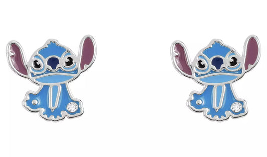 Disney Cubic Zirconia Stone Stitch Stud Earrings