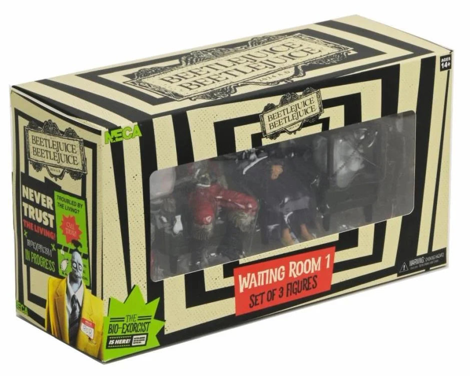 NECA Beetlejuice, Beetlejuice Waiting Room Set 1 4-Piece Figure Set