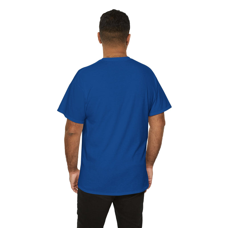 'Vinyl Man' Men's Superhero T-Shirt, size reference