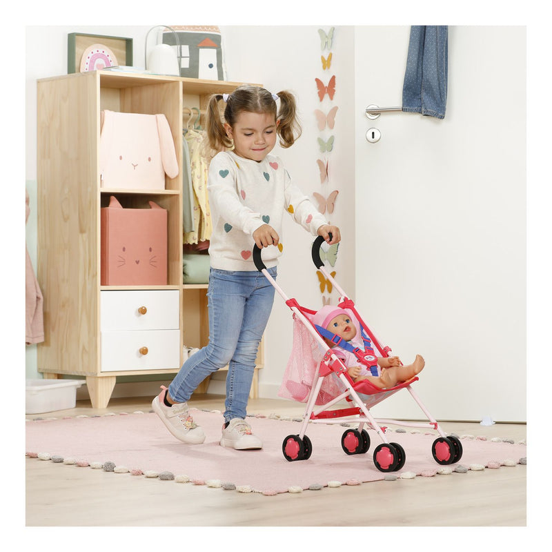Baby Born Stroller with Pink Bag