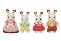 Sylvanian Families Chocolate Rabbit Family Toy Playset for Ages 3 & Up, rear view