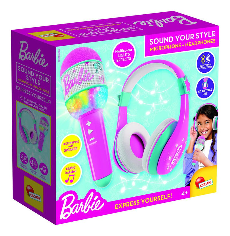 Barbie Bluetooth Microphone & Headphones, side angle